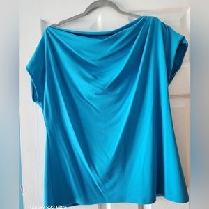 Ann Taylor Bright Blue Short Sleeve Top